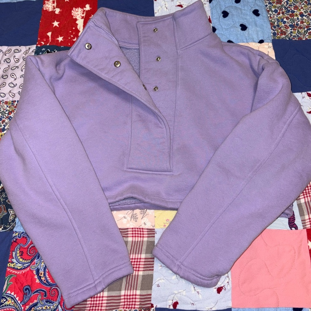 Purple Cropped Pullover